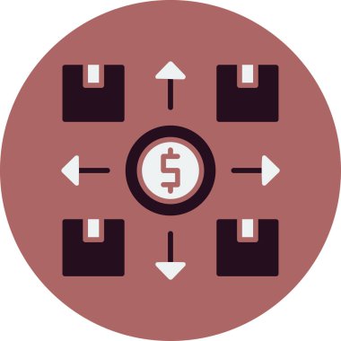 Piyasa. Web simgesi basit illüstrasyon