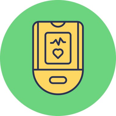 Nabız Oksimetre ağ ikonu vektör çizimi