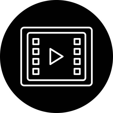 Video oynatıcı vektör düz simgesi