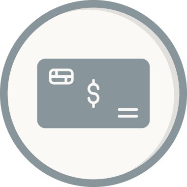 Banka kredi kartı simgesi vektör illüstrasyonu