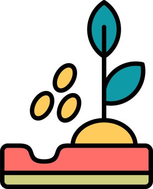 Bitki. Web simgesi basit illüstrasyon 