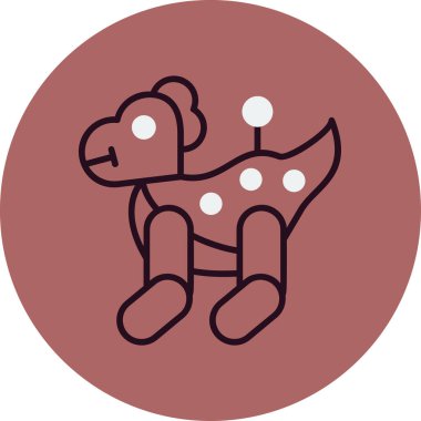 Küçük şirin dinozorun vektör çizimi