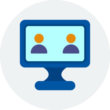 Ana hatlı biçim vektör illüstrasyon tasarımında konferans simgesi