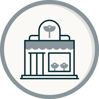 Çiçekçi simgesi basit bir illüstrasyon