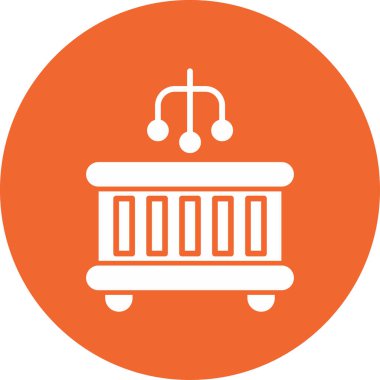 Bebek Yatağı Web simgesi, basit vektör illüstrasyonu