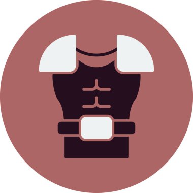 Göğüs zırhı ikonu vektör illüstrasyonu