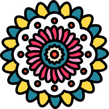 mandala tasarımı, web basit illüstrasyonu