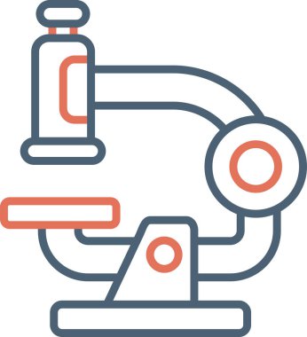 Mikroskop. Web simgesi basit illüstrasyon
