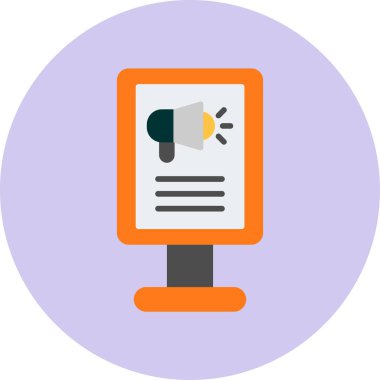 Poster. Web simgesi basit illüstrasyon