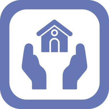 Gayrimenkul. Web simgesi basit illüstrasyon