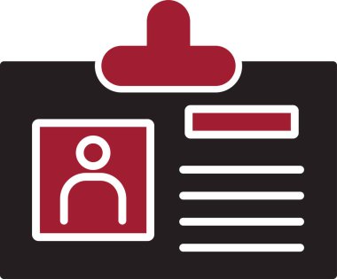 Kimlik kartı web simgesi, vektör illüstrasyonu 