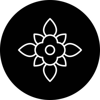 Süt otu çiçeği. Web simgesi basit illüstrasyon