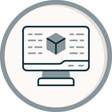 Dijital simge. Web tasarımı için özet çizim vektörü