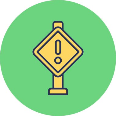 Dikkat, ünlem işareti simgesi, vektör tasarımı