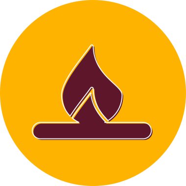 Yanıyorum. Web simgesi basit illüstrasyon 