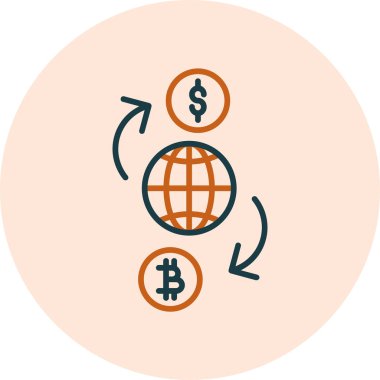 para birimi değişim simgesi ana hat biçiminde