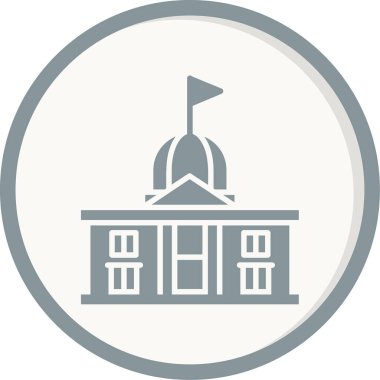 Hükümet binası simgesinin vektör illüstrasyonu