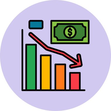 Basit iş grafik vektör simgesi