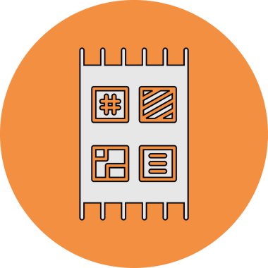 Yama işi web simgesi, vektör illüstrasyonu