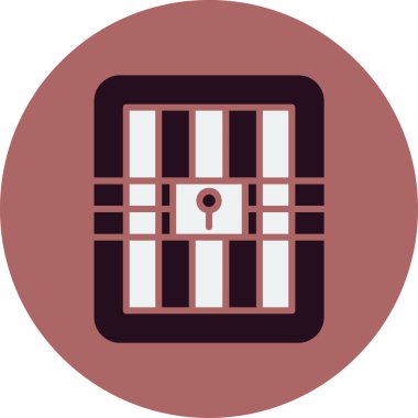 Hapishane simgesi vektör illüstrasyonu 