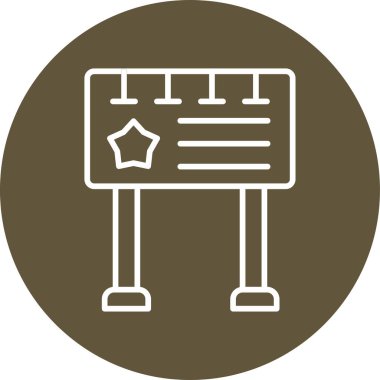 reklam panosu simgesi, vektör illüstrasyonu basit tasarım