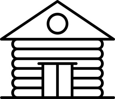 Bina. Web simgesi basit illüstrasyon