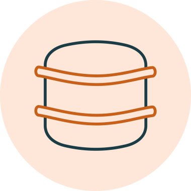 Macaron simgesi vektör illüstrasyon tasarımı