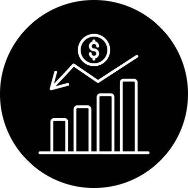 Değerlendirme işi grafiği düz vektör simgesi 