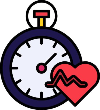 Kronometre simgesi, vektör illüstrasyonu basit tasarım