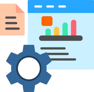 Performans. Web simgesi vektör illüstrasyonu