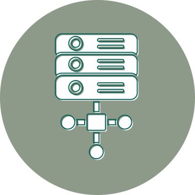 ağ paylaşım sunucu vektör illüstrasyonu