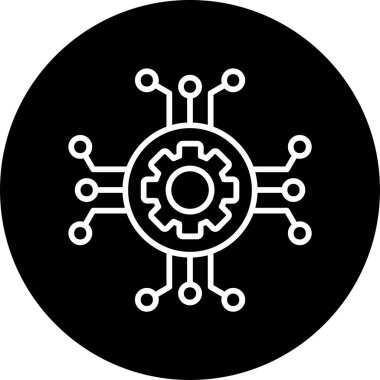 Bilgi ağı web simgesi basit illüstrasyon