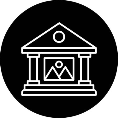 Müze. Web simgesi basit tasarım