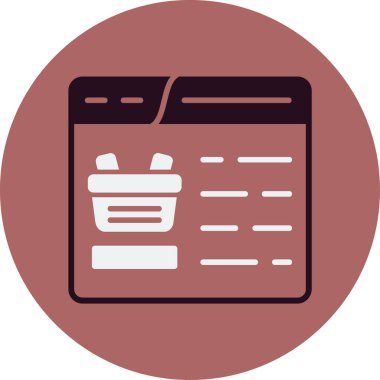 Çevrimiçi Dükkan simgesi vektör çizimi