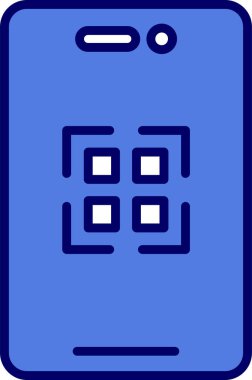 QR Kod simgesi modern vektör illüstrasyonu