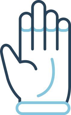 Eldiven. Web simgesi basit illüstrasyon