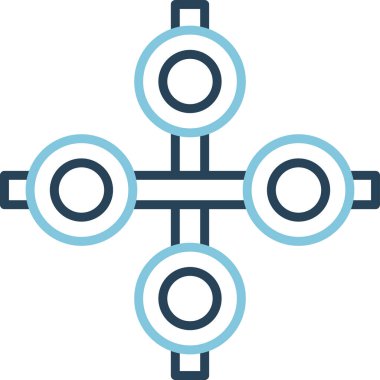 Basit ofset simgesi vektör illüstrasyonu