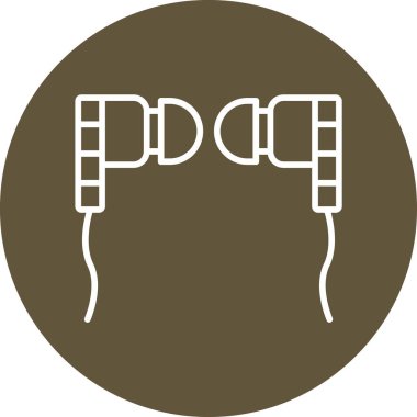 Kulaklıklar web simgesi vektör çizimi