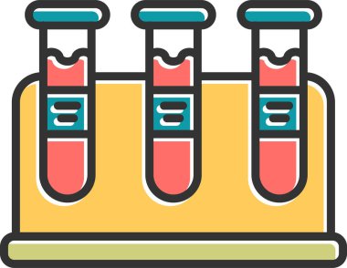 Test tüplerinin basit doğrusal görüntüsü
