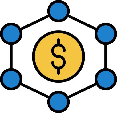 Engelleme zinciri. Web simgesi basit tasarım