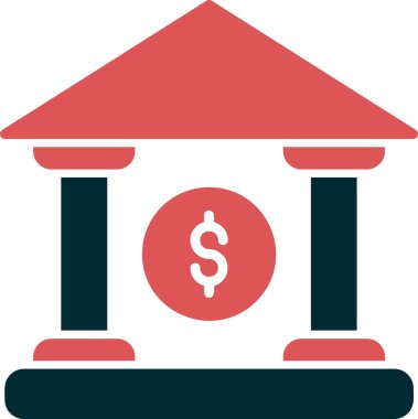 Banka web simgesi basit illüstrasyon 