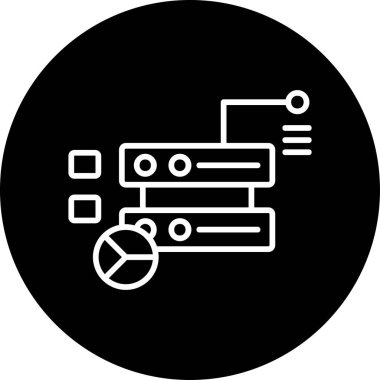 veritabanı simgesi, vektör illüstrasyonu basit tasarım