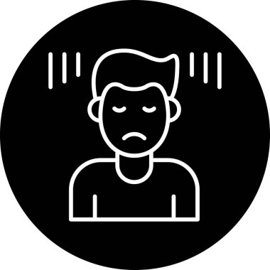 Suçlu adam. Web simgesi basit illüstrasyon