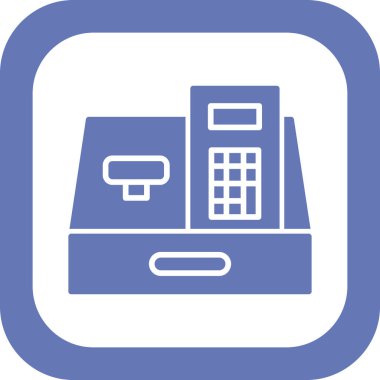 Kasiyer. Web simgesi basit illüstrasyon