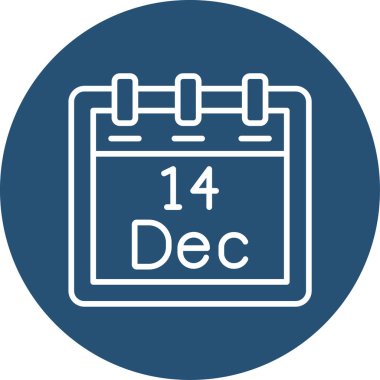 14 tarihli Aralık takvim simgesi