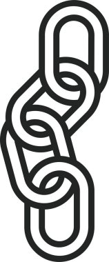 Zincir. Web simgesi basit illüstrasyon