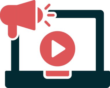 Video pazarlama. basit tasarım vektörü