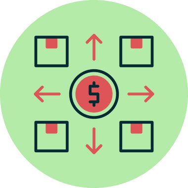 Piyasa. Web simgesi basit illüstrasyon