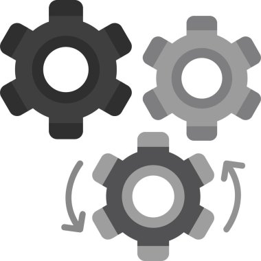 Düz dişli simge vektör çizim