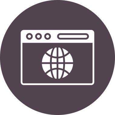 Tarayıcı modern simgesinin vektör illüstrasyonu